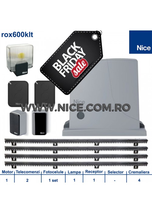 PROMOTIE!!! Automatizari porti culisante Nice Rox600Klt Kit Full